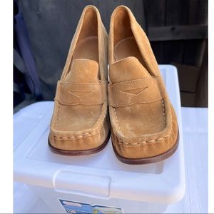 Michael Kors suede loafer wedge